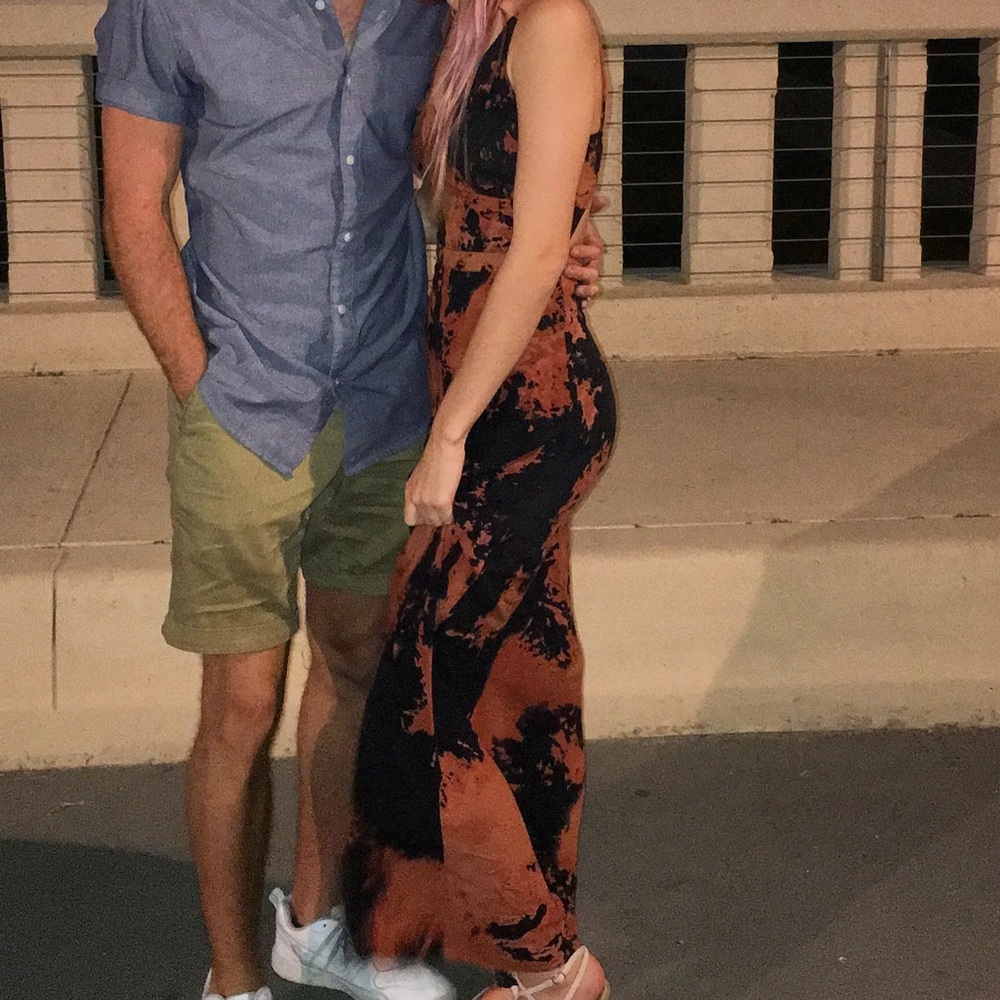 Tie dye maxi dress